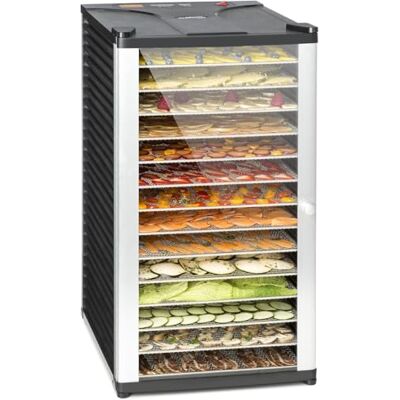 Klarstein Fruit Jerky 14 Dörrgerät, Obst-/Fleisch- und Früchte-Trockner mit 1,8 m² Trockenfläche und 14 Etagen, 1000 Watt Leistung, stufenlos bis 70 °C einstellbar, Timer, stabiles Gehäuse, schwarz Klarstein Fruit Jerky 14 Dörrgerät, Obst-/Fleisch- und Früchte-Trockner mit 1,8 m² Trockenfläche und 14 Etagen, 1000 Watt Leistung, stufenlos bis 70 °C einstellbar, Timer, stabiles Gehäuse, schwarz