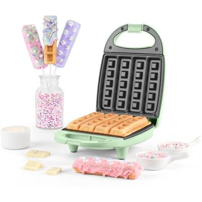 GILES & POSNER Sorbet Waffeleisen, Leichtgewichtig, 4 Waffelsticks, 520 W Antihaftplatten, 3 Min. Vorheizzeit, Betriebs- und Bereitschaftsanzeige, rutschfeste Füße, Pastellblau GILES & POSNER Sorbet Waffeleisen, Leichtgewichtig, 4 Waffelsticks, 520 W Antihaftplatten, 3 Min. Vorheizzeit, Betriebs- und Bereitschaftsanzeige, rutschfeste Füße, Pastellblau