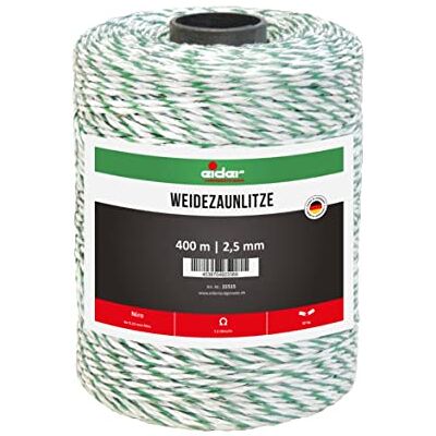 Eider Weidezaunlitze, 2,5 mm Ø, 400 m mit 6 Niroleitern ideal für den Schafzaun Made in Germany Eider Weidezaunlitze, 2,5 mm Ø, 400 m mit 6 Niroleitern ideal für den Schafzaun Made in Germany