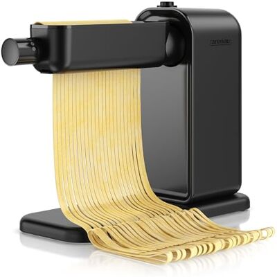 Arendo Nudelmaschine elektrisch – Pasta Maker 5 Stärken einstellbar – 120 Watt – Nudelwalze und 2x Pasta-Schneideinsätze 2 mm und 6 mm – Knetmaschine schwarz matt Arendo Nudelmaschine elektrisch – Pasta Maker 5 Stärken einstellbar – 120 Watt – Nudelwalze und 2x Pasta-Schneideinsätze 2 mm und 6 mm – Knetmaschine schwarz matt