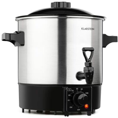 Klarstein Biggie Eco Einkochautomat & Getränkespender, 1000W, 30-100 °C, 9 Liter Nutzvolumen, Zapfhahn, Kontrollleuchte, inklusive Einlegerost Klarstein Biggie Eco Einkochautomat & Getränkespender, 1000W, 30-100 °C, 9 Liter Nutzvolumen, Zapfhahn, Kontrollleuchte, inklusive Einlegerost