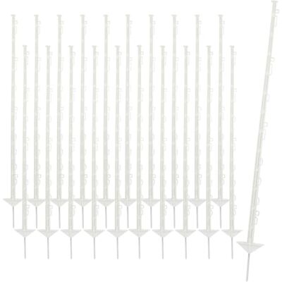 Voss 20x Kunststoffpfähle 125cm 12 Ösen weiß Weidezaunpfahl glasfaserverstärkt Doppeltritt Voss 20x Kunststoffpfähle 125cm 12 Ösen weiß Weidezaunpfahl glasfaserverstärkt Doppeltritt