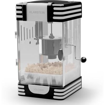 Klarstein Popcornmaschine Klein, Popcornmaschine für Süßes & Salziges Popcorn, 300W Popcorn Maker, Retro Küchengeräte für Popcornmais, Popcorn Maschine mit Edelstahlbehälter, schwarz Klarstein Popcornmaschine Klein, Popcornmaschine für Süßes & Salziges Popcorn, 300W Popcorn Maker, Retro Küchengeräte für Popcornmais, Popcorn Maschine mit Edelstahlbehälter, schwarz