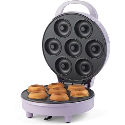 GILES & POSNER Sorbet Gloss Mini-Donutmaker, 7-fach antihaft 1000 W Leistung, automatische Temperaturregelung, Betriebs- und Bereitschaftsanzeige, Cool-Touch-Griff, pastelllila GILES & POSNER Sorbet Gloss Mini-Donutmaker, 7-fach antihaft 1000 W Leistung, automatische Temperaturregelung, Betriebs- und Bereitschaftsanzeige, Cool-Touch-Griff, pastelllila