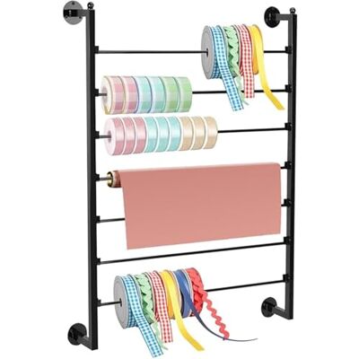generic Wandband-Organizer, 7 Ebenen, Metallregal zur Aufbewahrung von Bändern, Schals und Fäden, Mehrzweck-Hängehalter für Bastelarbeiten und Näharbeiten (A) generic Wandband-Organizer, 7 Ebenen, Metallregal zur Aufbewahrung von Bändern, Schals und Fäden, Mehrzweck-Hängehalter für Bastelarbeiten und Näharbeiten (A)