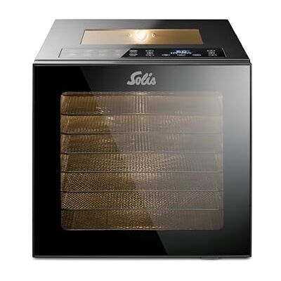 Solis VitaDrey Dörrautomat 850 W 8 Edelstahl-Dörrgitter, Touchdisplay, 35–75 °C, 48 h Timer, Innenbeleuchtung Solis VitaDrey Dörrautomat 850 W 8 Edelstahl-Dörrgitter, Touchdisplay, 35–75 °C, 48 h Timer, Innenbeleuchtung