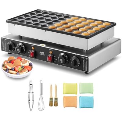 VEVOR Mini-Pfannkuchenmaker kommerzielle Dutch mini Pfannkuchen Maschine, 50 Stk., 43 mm Durchmesser, Dorayaki-Backmaschine, 1700 W, duale Temperatur- und Zeitregelung, in Küchen und Restaurant VEVOR Mini-Pfannkuchenmaker kommerzielle Dutch mini Pfannkuchen Maschine, 50 Stk., 43 mm Durchmesser, Dorayaki-Backmaschine, 1700 W, duale Temperatur- und Zeitregelung, in Küchen und Restaurant