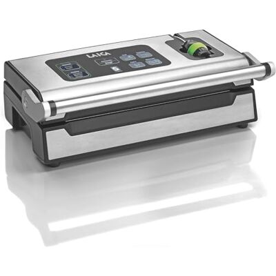 Laica VT3240 Vakuumiergerät für Lebensmittel mit extra Zubehör für Vakuumbeutel Automatische Heißversiegelung für 100 aufeinanderfolgende Zyklen Laica VT3240 Vakuumiergerät für Lebensmittel mit extra Zubehör für Vakuumbeutel Automatische Heißversiegelung für 100 aufeinanderfolgende Zyklen