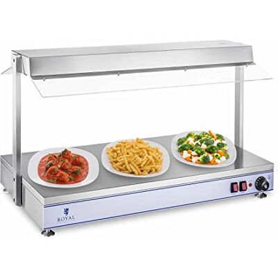 Royal Catering RCHP-100H Warmhalteplatte 1.550 W Arbeitsfläche 100 x 50 cm Edelstahl 3 Halogenlampen Bain Marie Speisenwärmer Suppenstation Wärmetheke Bain-Marie Royal Catering RCHP-100H Warmhalteplatte 1.550 W Arbeitsfläche 100 x 50 cm Edelstahl 3 Halogenlampen Bain Marie Speisenwärmer Suppenstation Wärmetheke Bain-Marie
