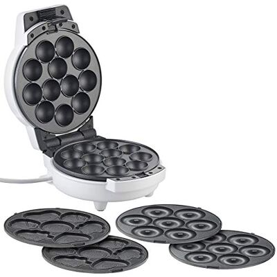 Rosenstein & Söhne Cake Pop Maker: 3in1-Donut-, Cupcake- und Cakepop-Maker, antihaftbeschichtet, 600 Watt (Donatmaker, Donutmaker 3in1, Backen) Rosenstein & Söhne Cake Pop Maker: 3in1-Donut-, Cupcake- und Cakepop-Maker, antihaftbeschichtet, 600 Watt (Donatmaker, Donutmaker 3in1, Backen)