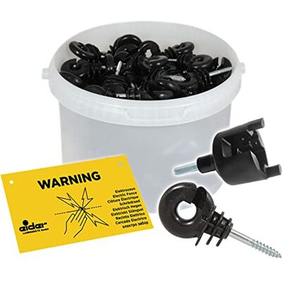 Eider 10326-000 Ringisolator 100 Stück im Eimer Gratis, Einschraubhilfe und Warnschild Hartholz Geeignet Zubehör, Schwarz Eider 10326-000 Ringisolator 100 Stück im Eimer Gratis, Einschraubhilfe und Warnschild Hartholz Geeignet Zubehör, Schwarz