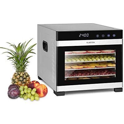 Klarstein Flavour Dry Dörrautomat, Edelstahl-Gehäuse, 6 Edelstahl-Ablagegitter, Temperatur: 35-75 C°, LCD-Touch-Display, Timer: 30 min.-24h, 360° Airflow Circulation, digitaler Thermostat, Klarstein Flavour Dry Dörrautomat, Edelstahl-Gehäuse, 6 Edelstahl-Ablagegitter, Temperatur: 35-75 C°, LCD-Touch-Display, Timer: 30 min.-24h, 360° Airflow Circulation, digitaler Thermostat,