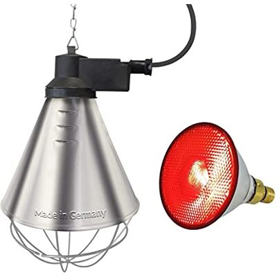 Eider Infrarot Wärmestrahler Profi inkl. 100 Watt Energiesparlampe Made in Germany für Küken, Ferkel, Welpen etc. 30% Energiekosten Ersparnis Eider Infrarot Wärmestrahler Profi inkl. 100 Watt Energiesparlampe Made in Germany für Küken, Ferkel, Welpen etc. 30% Energiekosten Ersparnis