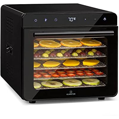 Klarstein Dörrautomat, Dörrgerät für Gemüse, Obst, Nüsse und Fleisch Trocknen, Food Dehydrator mit 6 Metallgitter, Dörrautomat Edelstahl, Dörrautomaten mit 24H Timer-Funktion, Touch-Display, 700 Watt Klarstein Dörrautomat, Dörrgerät für Gemüse, Obst, Nüsse und Fleisch Trocknen, Food Dehydrator mit 6 Metallgitter, Dörrautomat Edelstahl, Dörrautomaten mit 24H Timer-Funktion, Touch-Display, 700 Watt