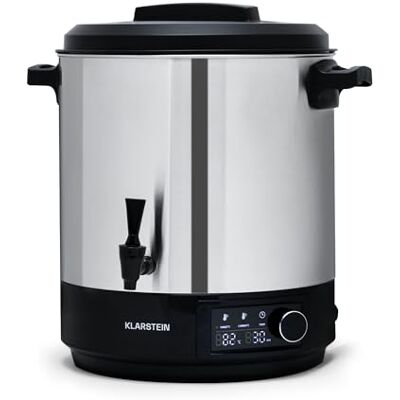 Klarstein Einkochtopf mit Zapfhahn, 25 l Glühwein, Edelstahl-Glühweinkocher mit Zapfhahn, großer Heißwasserspender, 2000 W Einkochtopf für Getränke und Speisen Klarstein Einkochtopf mit Zapfhahn, 25 l Glühwein, Edelstahl-Glühweinkocher mit Zapfhahn, großer Heißwasserspender, 2000 W Einkochtopf für Getränke und Speisen