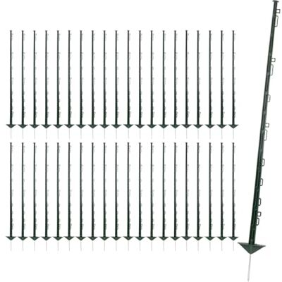 Voss 40x Kunststoffpfähle 125cm 12 Ösen grün Weidezaunpfahl glasfaserverstärkt Doppeltritt Voss 40x Kunststoffpfähle 125cm 12 Ösen grün Weidezaunpfahl glasfaserverstärkt Doppeltritt