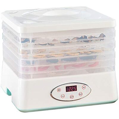 Rosenstein & Söhne Obsttrockner: Dörrautomat mit 5 Dörr-Einsätzen & 24-Stunden-Timer, 35-70 °C, 250 W (Dörrgeräte, Obstdörrautomat, Dörren) Rosenstein & Söhne Obsttrockner: Dörrautomat mit 5 Dörr-Einsätzen & 24-Stunden-Timer, 35-70 °C, 250 W (Dörrgeräte, Obstdörrautomat, Dörren)