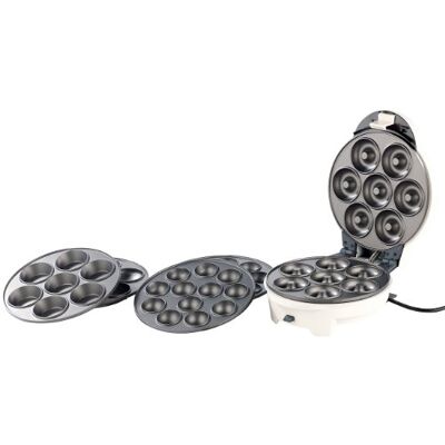 Rosenstein & Söhne Donatmaker: 3in1-Donut-, Cupcake- und Cakepop-Maker mit Antihaftbeschichtung (Waffeleisen mit Wechselplatten, Donut Muffin & Cake Pop Maker, Kinder) Rosenstein & Söhne Donatmaker: 3in1-Donut-, Cupcake- und Cakepop-Maker mit Antihaftbeschichtung (Waffeleisen mit Wechselplatten, Donut Muffin & Cake Pop Maker, Kinder)