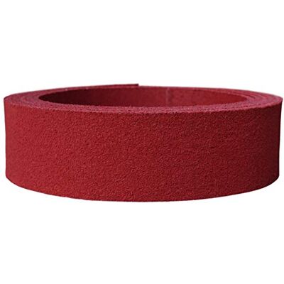 Lederriemen.com Lederriemen Rindsleder 'Velours', mittel-weiches Velourleder, Wildleder Riemen, Farbe:rot, Breite:2cm breit Lederriemen.com Lederriemen Rindsleder 'Velours', mittel-weiches Velourleder, Wildleder Riemen, Farbe:rot, Breite:2cm breit