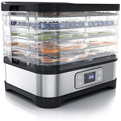 Arendo Dörrautomat mit Temperaturregler Edelstahl Dörrgerät für Lebensmittel Fleisch Früchte Gemüse 260 W mit Timer bis zu 72 h 35-70 Grad 5 Einlegefächer GS Dehydrator BPA frei Arendo Dörrautomat mit Temperaturregler Edelstahl Dörrgerät für Lebensmittel Fleisch Früchte Gemüse 260 W mit Timer bis zu 72 h 35-70 Grad 5 Einlegefächer GS Dehydrator BPA frei