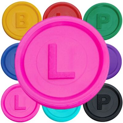 SCHWABMARKEN 500 Pfandmarken, Chips, Token Farbe Neon-Pink L SCHWABMARKEN 500 Pfandmarken, Chips, Token Farbe Neon-Pink L