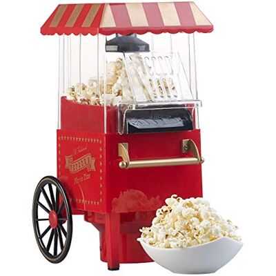 Rosenstein & Söhne Popcorn Automat: Retro-Heißluft-Popcorn-Maschine, Miniatur-Rollwagen-Optik, 1.200 Watt (Maker, Popkorn-Maschine, Öl) Rosenstein & Söhne Popcorn Automat: Retro-Heißluft-Popcorn-Maschine, Miniatur-Rollwagen-Optik, 1.200 Watt (Maker, Popkorn-Maschine, Öl)