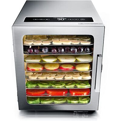 Arendo Edelstahl Dörrautomat 8 fach 500 Watt mit Temperaturregler Dörrgerät für Lebensmittel Fleisch Früchte Obst Pilze Timer bis zu 24 h 8 Einlegefächer GS Dehydrator Arendo Edelstahl Dörrautomat 8 fach 500 Watt mit Temperaturregler Dörrgerät für Lebensmittel Fleisch Früchte Obst Pilze Timer bis zu 24 h 8 Einlegefächer GS Dehydrator