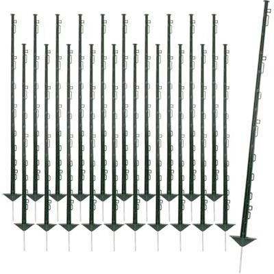 Voss 20x Kunststoffpfähle 125cm 12 Ösen grün Weidezaunpfahl glasfaserverstärkt Doppeltritt Voss 20x Kunststoffpfähle 125cm 12 Ösen grün Weidezaunpfahl glasfaserverstärkt Doppeltritt
