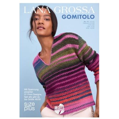 Lana Grossa Gomitolo Ausgabe 18 Strickmagazin mit Printgarnen & Top-Down-Modellen GOMITOLO MODO, Disegno, Crazy & Candy Farbverläufe direkt aus dem Knäuel Lana Grossa Gomitolo Ausgabe 18 Strickmagazin mit Printgarnen & Top-Down-Modellen GOMITOLO MODO, Disegno, Crazy & Candy Farbverläufe direkt aus dem Knäuel