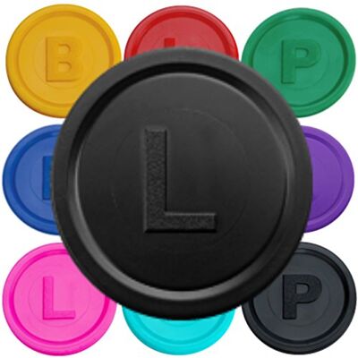 SCHWABMARKEN 100 Pfandmarken, Chips, Token Farbe Schwarz L SCHWABMARKEN 100 Pfandmarken, Chips, Token Farbe Schwarz L