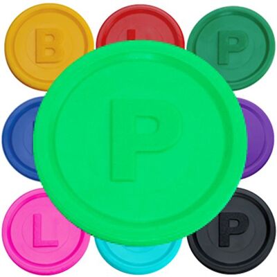 SCHWABMARKEN 1000 Pfandmarken, Chips, Token Farbe Neon-Grün P SCHWABMARKEN 1000 Pfandmarken, Chips, Token Farbe Neon-Grün P