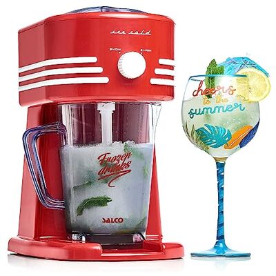 Salco Slush Ice Maker – Slush Eis Maschine im Retro-Design 15 Watt, 2 Betriebsmodi für grobes & feines Eis Edelstahlklingen, einfache Reinigung inkl. 1-Liter-Krug Salco Slush Ice Maker – Slush Eis Maschine im Retro-Design 15 Watt, 2 Betriebsmodi für grobes & feines Eis Edelstahlklingen, einfache Reinigung inkl. 1-Liter-Krug