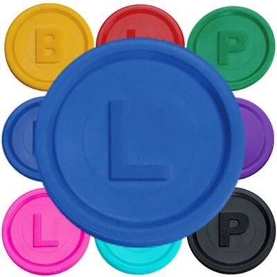 SCHWABMARKEN 500 Pfandmarken, Chips, Token Farbe Blau L SCHWABMARKEN 500 Pfandmarken, Chips, Token Farbe Blau L