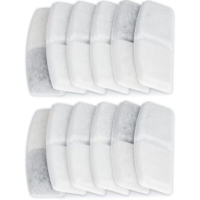 MHADBKH 12er Pack Trinkfilter für Haustiere aus Kokosnussschalen Kokosnussschalenmaterial, Ersatz Trinkbrunnenfilter; Katzenwasserspenderfilter für Haustierbrunnen MHADBKH 12er Pack Trinkfilter für Haustiere aus Kokosnussschalen Kokosnussschalenmaterial, Ersatz Trinkbrunnenfilter; Katzenwasserspenderfilter für Haustierbrunnen