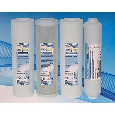 Osmoclean Filtersatz Filter für 5-stufige Umkehrosmose Wasserfilter z.B 300/500 GPD 10 Zoll Osmoseanlage Osmoclean Filtersatz Filter für 5-stufige Umkehrosmose Wasserfilter z.B 300/500 GPD 10 Zoll Osmoseanlage