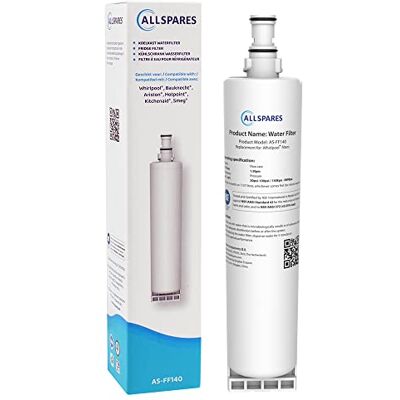 AllSpares Wasserfilter für Kühlschrank geeignet für Whirlpool SBS200 / SBS002 / SBS001 und Bauknecht SBS103 (1 Stück) AllSpares Wasserfilter für Kühlschrank geeignet für Whirlpool SBS200 / SBS002 / SBS001 und Bauknecht SBS103 (1 Stück)