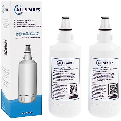 AllSpares Wasserfilter für Kühlschrank geeignet für Liebherr 7440002 (2 Stück) AllSpares Wasserfilter für Kühlschrank geeignet für Liebherr 7440002 (2 Stück)