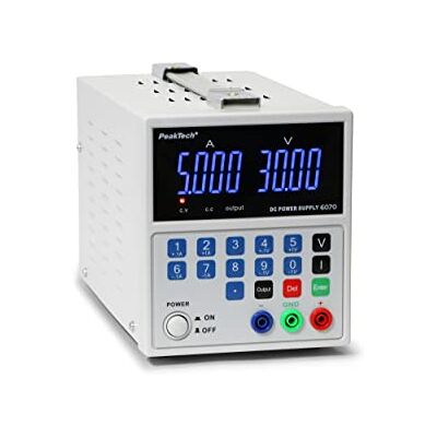 PeakTech P 6070 – Liniear geregeltes Labornetzteil 0-30V / 0-5A DC – Professionelles Labornetzgerät mit LED-Display – Labor Netzteil mit 2 Ausgängen und USB-Anschluss PeakTech P 6070 – Liniear geregeltes Labornetzteil 0-30V / 0-5A DC – Professionelles Labornetzgerät mit LED-Display – Labor Netzteil mit 2 Ausgängen und USB-Anschluss