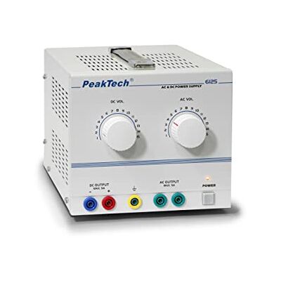 PeakTech P 6125 DC AC Labornetzteil Labornetzgerät 1-15V / 5A, linear, 1 Stück PeakTech P 6125 DC AC Labornetzteil Labornetzgerät 1-15V / 5A, linear, 1 Stück