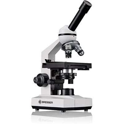 Bresser biologisches Durchlicht-Mikroskop, Erudit Basic Mono 40x-400x, Grob- und Feinfokussierung, sowie Kreuztisch (koaxial), LED (Batterie oder Akku), Abbe-Kondensor, Smartphonehalter und Koffer Bresser biologisches Durchlicht-Mikroskop, Erudit Basic Mono 40x-400x, Grob- und Feinfokussierung, sowie Kreuztisch (koaxial), LED (Batterie oder Akku), Abbe-Kondensor, Smartphonehalter und Koffer