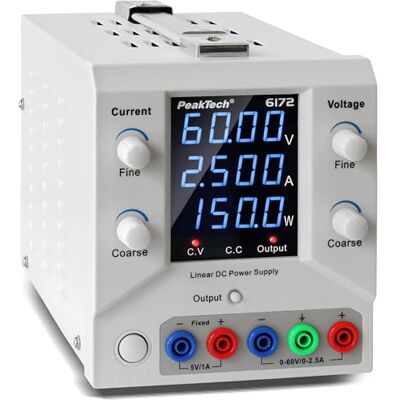 PeakTech 6172-1CH Labornetzteil DC 0-60V 0-2.5A 150W Labornetzgerät USB PeakTech 6172-1CH Labornetzteil DC 0-60V 0-2.5A 150W Labornetzgerät USB