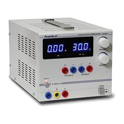 PeakTech P 6150 Digtial Labornetzteil Labornetzgerät 0-30V / 0-5A DC, stabilisiert, linear regelbar, 1 Stück PeakTech P 6150 Digtial Labornetzteil Labornetzgerät 0-30V / 0-5A DC, stabilisiert, linear regelbar, 1 Stück