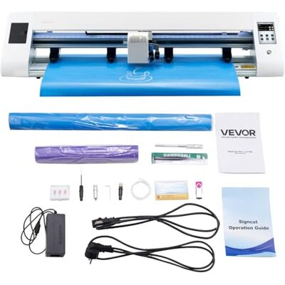 VEVOR Vinylschneider (60 cm Schnittgröße) mit automatischer Kantenerkennung & Designsoftware & 2 Klingentypen & Materialien, kompatibel mit SVG/EPS/PLT, für individuelle DIY-Bastelarbeiten VEVOR Vinylschneider (60 cm Schnittgröße) mit automatischer Kantenerkennung & Designsoftware & 2 Klingentypen & Materialien, kompatibel mit SVG/EPS/PLT, für individuelle DIY-Bastelarbeiten