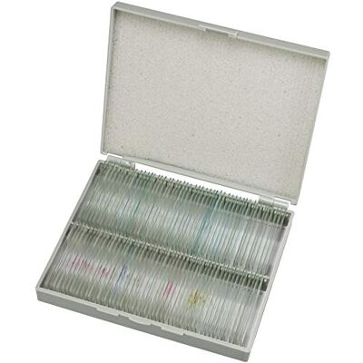Bresser Mikroskop Dauerpräparate, 100 Glas-Objektträger mit gefärbten Präparaten aus der Biologie, für Hobby, Schule und Unterricht Bresser Mikroskop Dauerpräparate, 100 Glas-Objektträger mit gefärbten Präparaten aus der Biologie, für Hobby, Schule und Unterricht