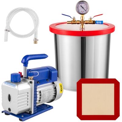 VEVOR Mophorn 3CFM Vakuumpumpe des Kühlmittels 3 Gallonen Kit HLK-Pumpe Vakuumpumpe für Kühlmittelentleerung 220 V / 50 Hz VEVOR Mophorn 3CFM Vakuumpumpe des Kühlmittels 3 Gallonen Kit HLK-Pumpe Vakuumpumpe für Kühlmittelentleerung 220 V / 50 Hz