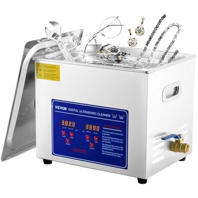 VEVOR Professioneller Ultraschallreiniger 10 L, Ultraschall Reinigungsgerät mit Digitalem Timer & Heizung, Schmuckreiniger 40 kHz Ultraschallreinigungsmaschine für Brillen, Uhren, Ringe & Kleinteile VEVOR Professioneller Ultraschallreiniger 10 L, Ultraschall Reinigungsgerät mit Digitalem Timer & Heizung, Schmuckreiniger 40 kHz Ultraschallreinigungsmaschine für Brillen, Uhren, Ringe & Kleinteile