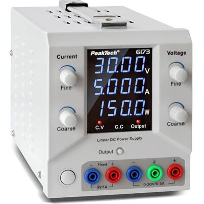 PEAKTECH 6173 - Lab-Netzteil - 0-30 V, 0-5 A, 150 W PEAKTECH 6173 - Lab-Netzteil - 0-30 V, 0-5 A, 150 W