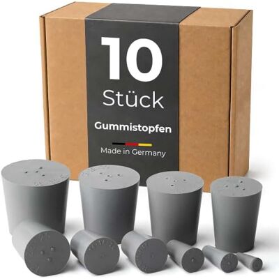 Tuuters Gummistopfen 10 Stück (30 x Ø27 x 21mm) Verschlussstopfen konisch Laborstopfen aus Naturkautschuk, Rohrstopfen, Blindstopfen für Rohre, Reagenzglas, Flaschen, Verschließen, Rohrabdichtung Tuuters Gummistopfen 10 Stück (30 x Ø27 x 21mm) Verschlussstopfen konisch Laborstopfen aus Naturkautschuk, Rohrstopfen, Blindstopfen für Rohre, Reagenzglas, Flaschen, Verschließen, Rohrabdichtung