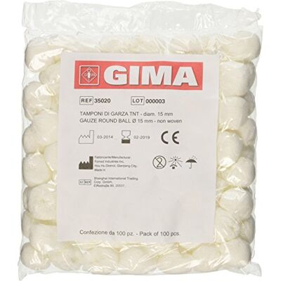 GIMA 35020 Rundpads TNT Ø 15 mm, Packung mit 1000 Stück GIMA 35020 Rundpads TNT Ø 15 mm, Packung mit 1000 Stück