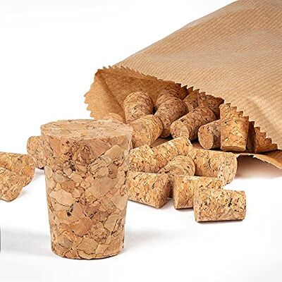 Tuuters Korken für Reagenzgläser 25 Stück (25 x Ø24 x 20mm) konisch spitz Presskorken Korkstopfen und Spitzkorken, Reagenzglas, 2,5cm hoch, oben 2,4cm, unten 2,0cm, biologisch abbaubar, Basteln, Deko Tuuters Korken für Reagenzgläser 25 Stück (25 x Ø24 x 20mm) konisch spitz Presskorken Korkstopfen und Spitzkorken, Reagenzglas, 2,5cm hoch, oben 2,4cm, unten 2,0cm, biologisch abbaubar, Basteln, Deko